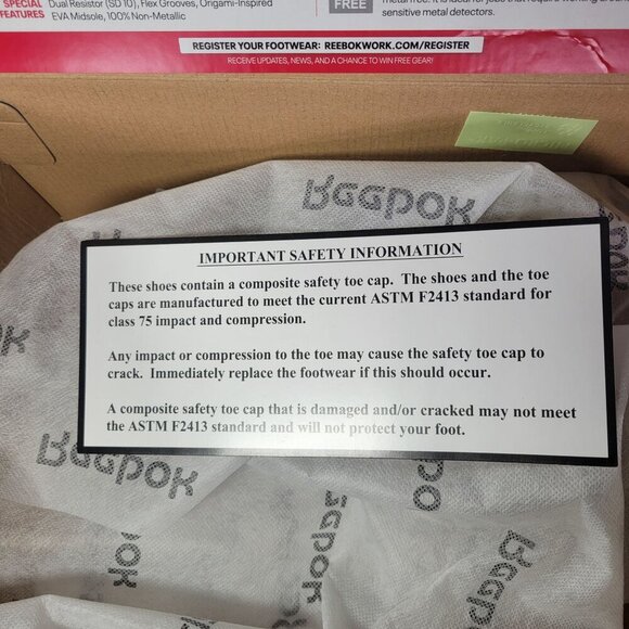 Reebok Women Flexagon 3.0 Burgundy Composite Toe Work Shoes ASTM F2413 Size 12M - Picture 6 of 10